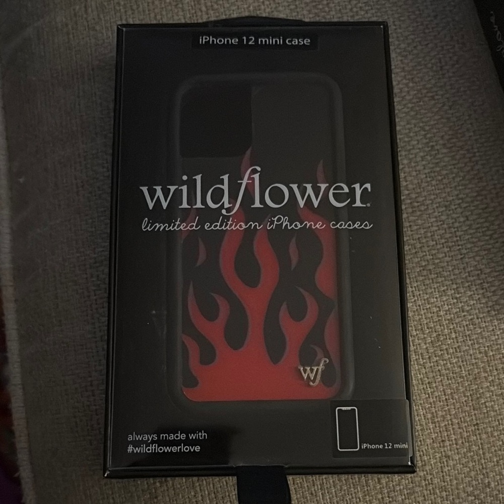 Wildflowers Red and Black Flame iPhone 12 mini case